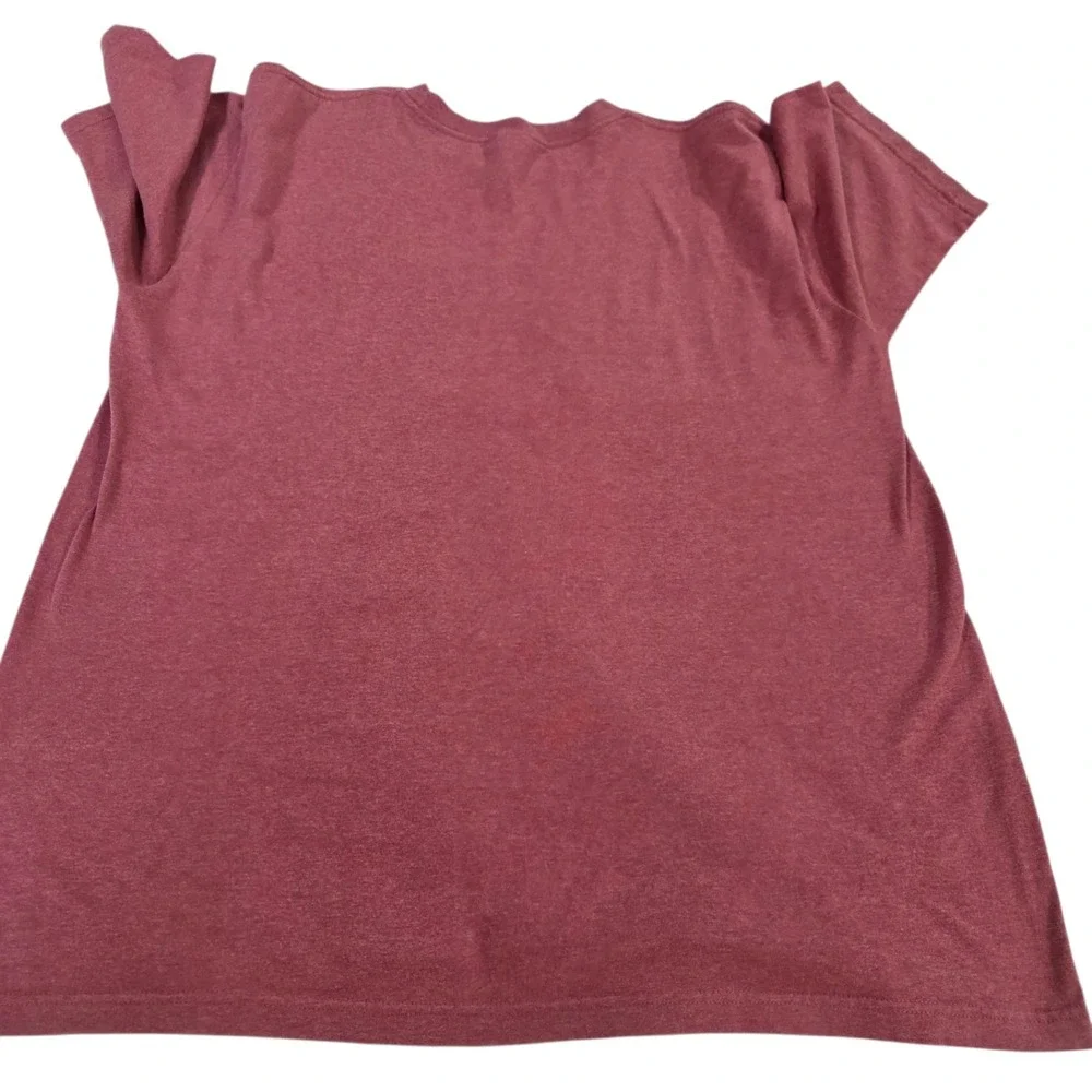 The North Face Pullover Shirt Mens Maroon XL Short Sleeve Knit Graphic Print Tee